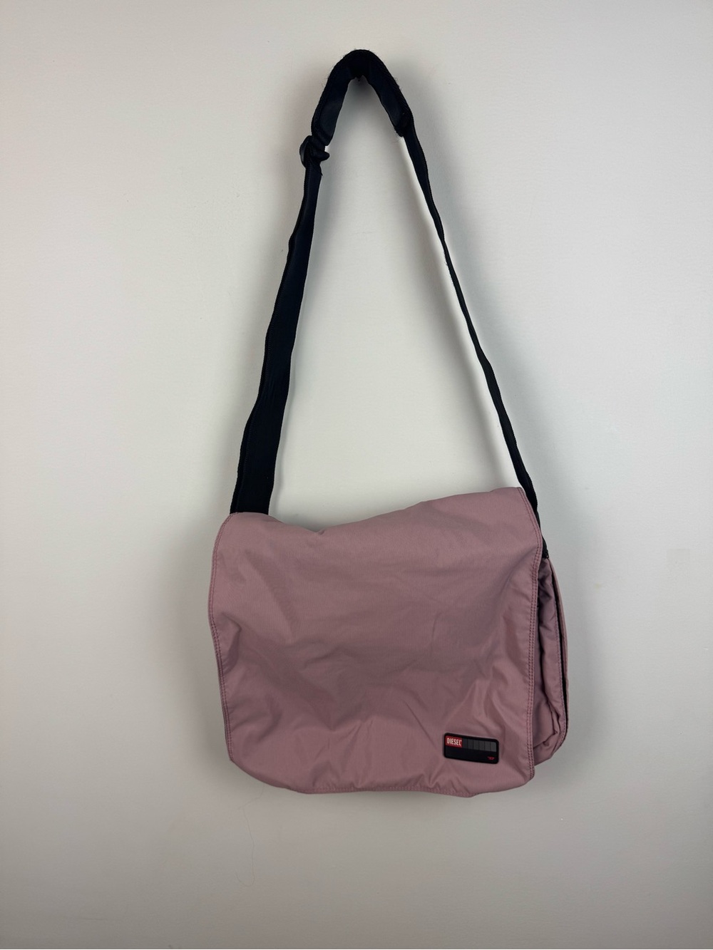 Vintage Y2K DIESEL Spare Parts Nylon Shoulder Bag – Pink